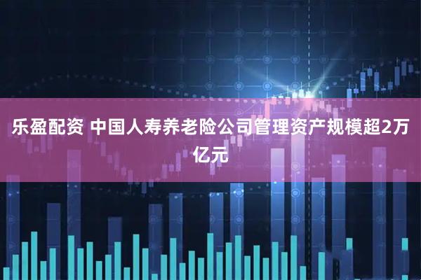 乐盈配资 中国人寿养老险公司管理资产规模超2万亿元